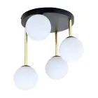 Emibig Luz de techo Dolce Acero Negro | Apta para 4x E14 - Max 10W