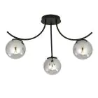 Emibig Luz de techo Boston Acero Negro | Apta para 3x E14 - Max 10W