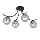 Emibig Luz de techo Boston Acero Negro | Apta para 4x E14 - Max 10W