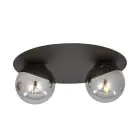 Emibig Luz de techo Solar Acero Negro | Apta para 2x E14 - Max 10W