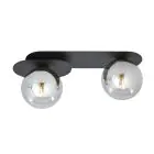 Emibig Luz de techo Plaza Acero Negro | Apta para 2x E14 - Max 10W
