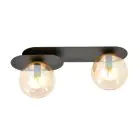 Emibig Luz de techo Plaza Acero Negro | Apta para 2x E14 - Max 10W