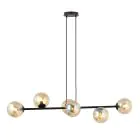 Emibig Colgante De Luz Rossi Acero Negro | Apta para 6x E14 - Max 10W