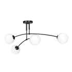 Emibig Luz de techo Pregos Acero Negro | Apta para 4x E14 - Max 10W