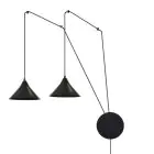 Emibig Colgante De Luz Abramo Acero Negro | Apta para 2x E27 - Max 15W