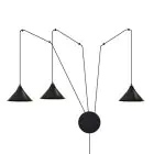 Emibig Colgante De Luz Abramo Acero Negro | Apta para 3x E27 - Max 15W