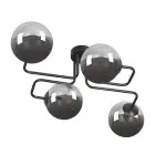 Emibig Luz de techo Brendi Acero Negro | Apta para 4x E14 - Max 10W