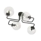 Emibig Luz de techo Brendi Acero Negro | Apta para 4x E14 - Max 10W
