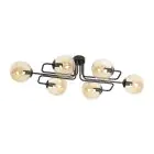 Emibig Luz de techo Brendi Acero Negro | Apta para 6x E14 - Max 10W