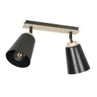 Emibig Luz de techo Atlas Acero Negro | Apta para 2x E27 - Max 15W