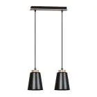Emibig Colgante De Luz Bolero Acero Negro | Apta para 2x E27 - Max 15W