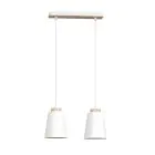 Emibig Colgante De Luz Bolero Acero Blanco | Apta para 2x E27 - Max 15W