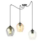 Emibig Colgante De Luz Level Acero Negro | Apta para 3x E27 - Max 15W