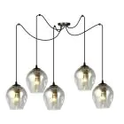 Emibig Colgante De Luz Level Acero Negro | Apta para 5x E27 - Max 15W