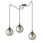 Emibig Colgante De Luz Gigi Acero Negro | Apta para 3x E14 - Max 10W