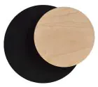 Emibig Luz De Pared Círculo Acero Negro | Apta para 1x G9 - Max 8W