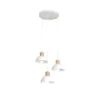 Emibig Luz de techo Seco Acero Blanco | Apta para 3x E27 - Max 15W