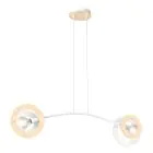 Emibig Colgante De Luz Skiva Acero Blanco | Apta para 2x E27 - Max 15W