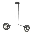 Emibig Colgante De Luz Euforia Acero Negro | Apta para 2x E27 - Max 15W