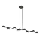 Emibig Colgante De Luz Megara Acero Negro | Apta para 8x GX53 - Max 12W