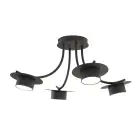 Emibig Luz de techo Enso Acero Negro | Apta para 4x GX53 - Max 12W