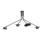 Emibig Luz de techo Mizu Acero Negro | Apta para 4x GX53 - Max 12W