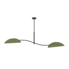 Emibig Luz de techo Lotus Acero Negro | Apta para 2x E14 - Max 10W