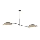 Emibig Luz de techo Lotus Acero Negro | Apta para 2x E14 - Max 10W