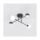Emibig Luz de techo Holon Acero Negro | Apta para 2x G9 - Max 8W, 2x GX53 - Max 12W