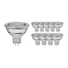 Multipack 10x Noxion Foco LED GU5.3 MR16 7.5W 621lm 60D - 840 Blanco Frio | Regulable - Reemplazo 50W
