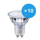 Multipack 10x Philips MASTER Value LED Spot GU10 PAR16 3.7W 270lm 36D - 930 Luz Cálida | Mejor reproducción de color - Regulable - Reemplazo 35W