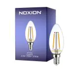 Noxion Lucent LED E14 Vela con Filamento Clara 2.5W 250lm - 827 Luz muy Cálida | Regulable - Reemplazo 25W