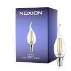 Noxion Lucent LED E14 Punta torcida Vela con Filamento Clara 2.5W 250lm - 827 Luz muy Cálida | Reemplazo 25W