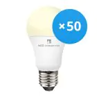 Multipack 50x WiZ Smart LED E27 Pera Mate 9W 806lm - 827 Luz Muy Cálida | Regulable - Reemplazo 60W