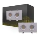 Bright Choice Foco Duo Blanco | Recorte 155x75mm - IP22 - GU10 Fitting