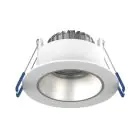 Noxion Foco LED Ares Profundo Blanco 6W 540lm 927-940 3CCT - con Inner Circulo Plata | Recorte 68mm