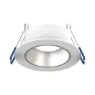 Noxion Foco LED Ares Profundo ring Blanco - con Inner Circulo Plata | Recorte 68mm - incl. GU10 Fitting