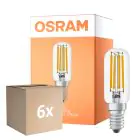 Multipack 6x Osram LED Special E14 Tubular Bulbo T26 Con Filamento Clara 4.8W 470lm - 827 Luz Muy Cálida | Regulable - Reemplazo 40W