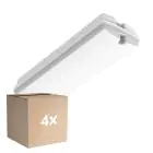Multipack 4x Bright Choice Plafón LED Techo/Pared Blanco 3W 280lm - 830 Luz Cálida | IP66