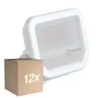 Multipack 12x Ledvance Proyector LED Aluminium Blanco 8W 1100lm 100D - 830 Luz Cálida | IP66 - Simétrico