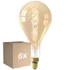 Multipack 6x Calex XXL Splash Oro LED E27 Con Filamento 3W 250lm- 822 Luz Muy Cálida | Regulable