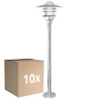 Multipack 10x Nordlux Agger Lámpara de pedestal Metal Brushed Aluminium | Apta para 1x E27 