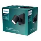 Philips Runner Luz De Pared Metal Negro | Apta para 1x GU10 