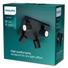 Philips Runner Foco LED Metal Negro | Apta para 4x GU10