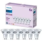 Multipack 6x Philips Foco LED GU10 PAR16 5W 390lm 36D - 840 Blanco Frio