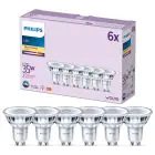 Multipack 6x Philips Foco LED GU10 PAR16 4W 255lm 36D - 827 Luz Muy Cálida