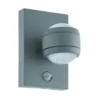 Eglo Luz De Pared Sesimba 1 Acero Plata Up & Down 3W 330lm - 830 Luz Cálida | IP44 - Sensor de Movimiento y Luz
