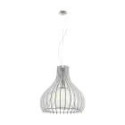 Eglo Colgante De Luz Tindori Acero Níquel Satinado | IP20 - Apta para 1x E27 