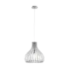 Eglo Colgante De Luz Tindori Acero Níquel Satinado | IP20 - Apta para 1x E27 