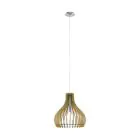 Eglo Colgante De Luz Tindori Acero Níquel Satinado | IP20 - Apta para 1x E27 